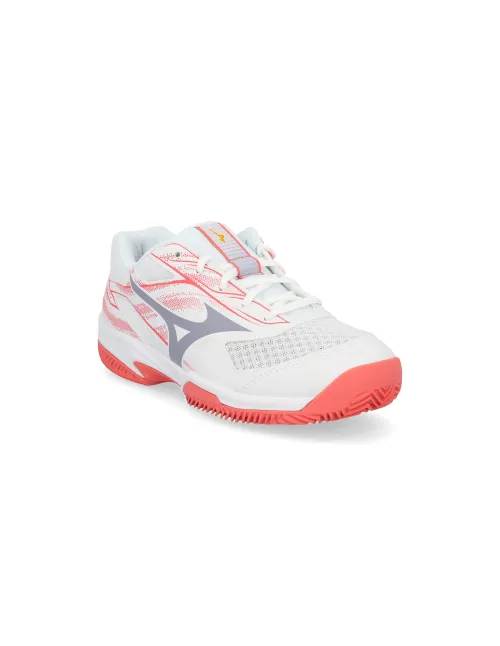 Chaussures Mizuno Break Shot 5 Cc Blanc Rose Junior | Ofertas De Padel