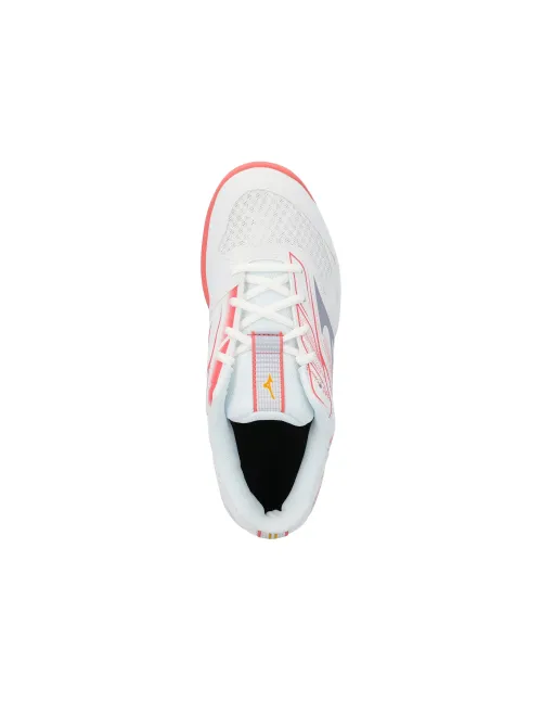 Chaussures Mizuno Break Shot 5 Cc Blanc Rose Junior | Ofertas De Padel