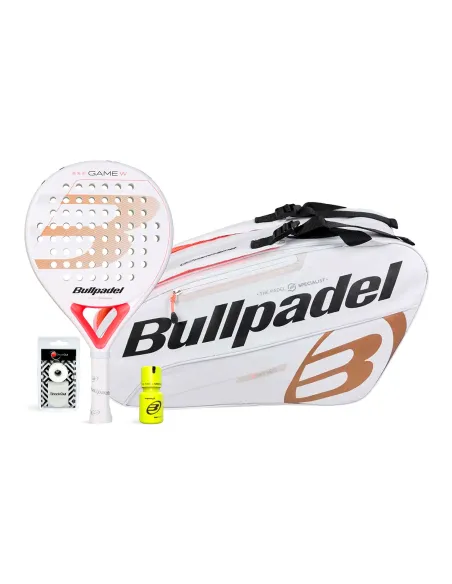 Pack Bullpdel Game Woman Borsone Bianco Dry Grip |Padel offers