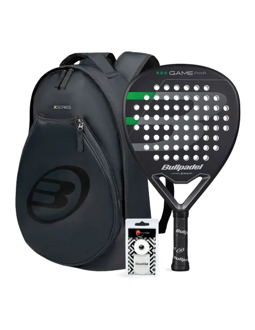 Pack Bullpadel Game Pwr Mochila Preta | Ofertas de padel