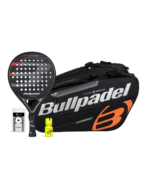 Pack Bullpdel Game Ctr Paletero Negro Dry Grip | Ofertas de pádel