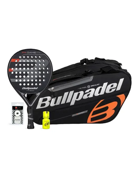Pack Bullpdel Game Ctr Paletero Negro Dry Grip | Ofertas de pádel
