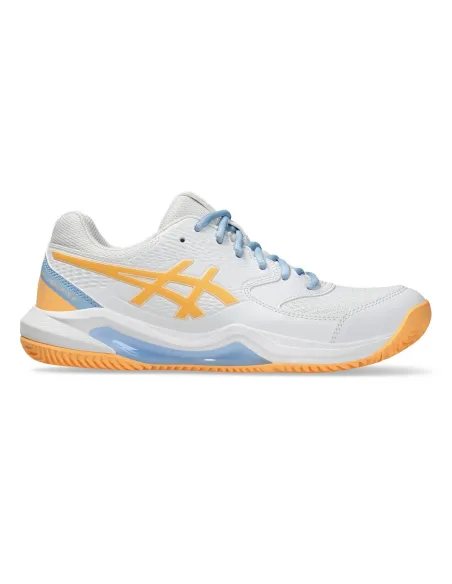 Asics Gel-Dedicate 8 Padel Blanc Orange Woman 1042A241 | Ofertas de padel