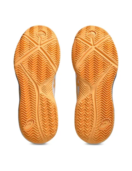 Asics Gel-Dedicate 8 Padel Blanc Orange Woman 1042A241 | Ofertas de padel