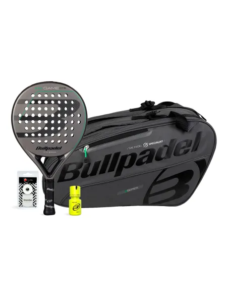Pack Bullpdel Game Ctr Cinza Saco Cinza Dry Grip | Ofertas de padel