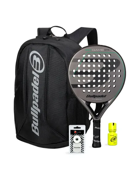 Pack Bullpdel Game Ctr Gris Zaino Avant 2 Dry Grip |Padel offers