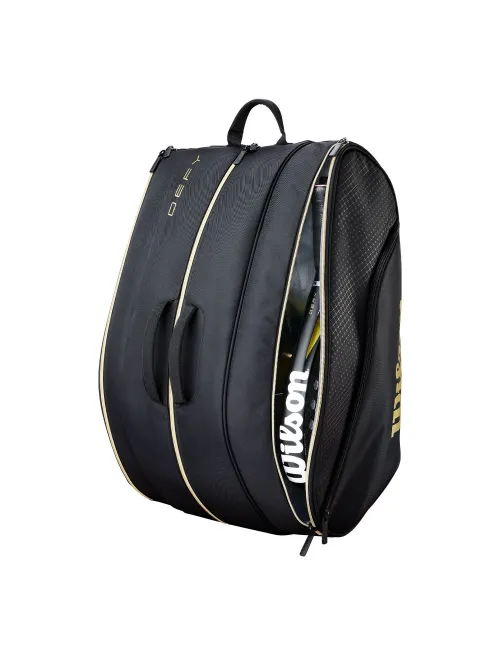 Saco Wilson Defy V1 Padel Black/Gold Wr8914201 | Ofertas de padel