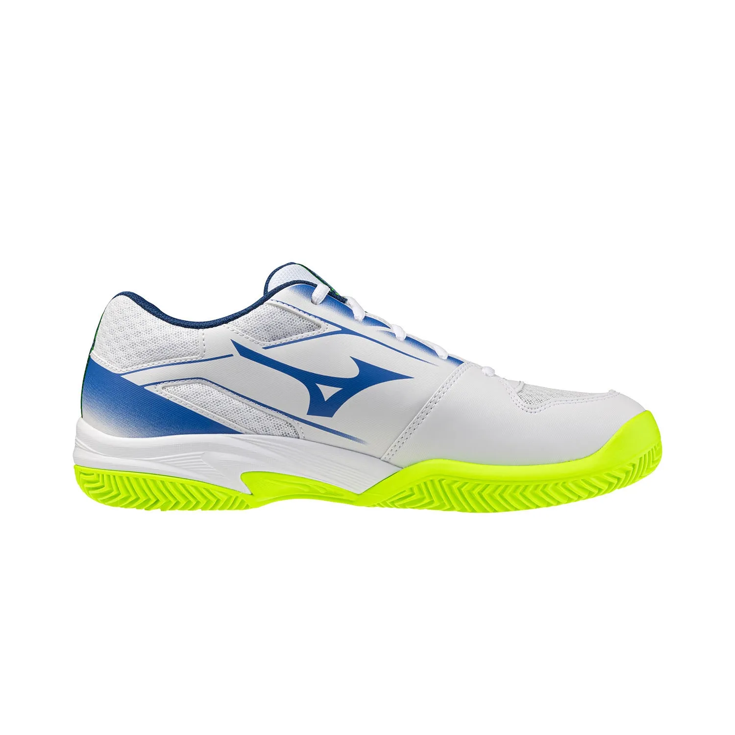 Mizuno Break Shot 5 Clay Court Blanco/azul/amarillo Flúor Unisex 61gc2525 Talla 43, White