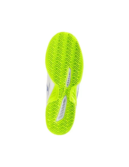 Mizuno Break Shot 5 Clay Court Blanc/Bleu/Jaune Fluo Unisexe | Ofertas de Padel