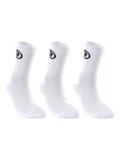 Pack 3 Meias Bullpadel Bp252 I Branco | Ofertas De Padel