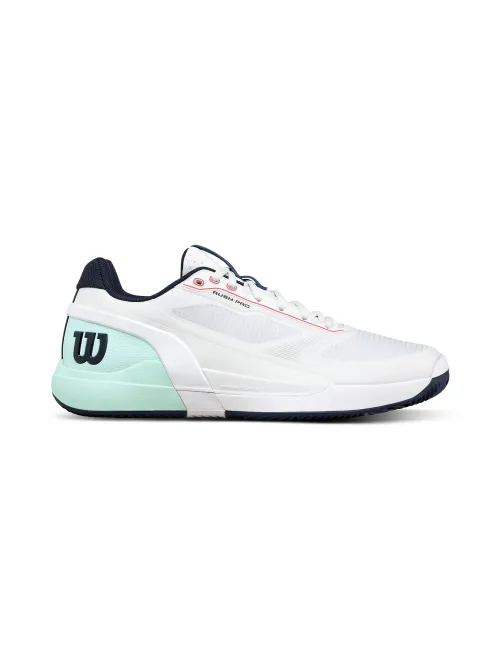 Wilson Rush Pro 5 Clay Branco/Turquesa | Ofertas de Padel