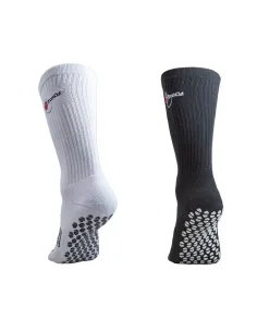 Pack 2 Uds Meias Shockout Traction Preto/Branco | Ofertas de Padel