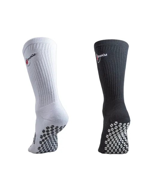 Pack 2 UDS Calcetines Shockout Traction Negro/Blanco | Ofertas de Padel