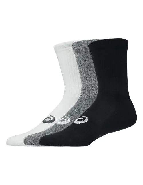 Calzini Asics 3 Pack Crew Nero/Grigio/Bianco |Padel offers