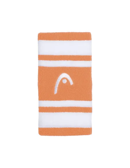 Muñequera Head Striped 5 Blanco/Naranja | Ofertas De Padel