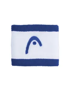 Muñequera Head Striped 2,5 Blanco/Azul | Ofertas de pádel