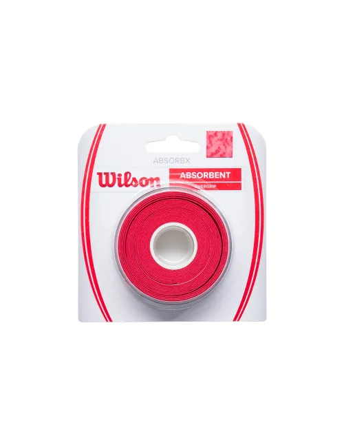 Rollo Overgrips Wilson Absorbx Vermelho | Ofertas de padel
