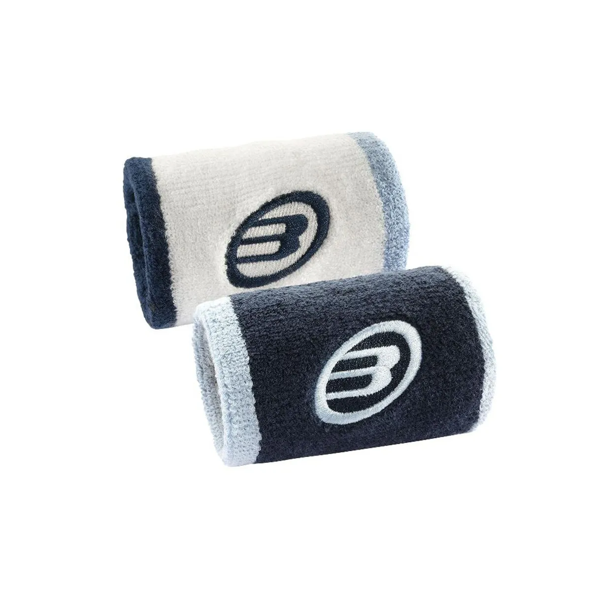 Par Muñequeras Bullpadel Hueso/azul Profundo Mujer Bpmu266