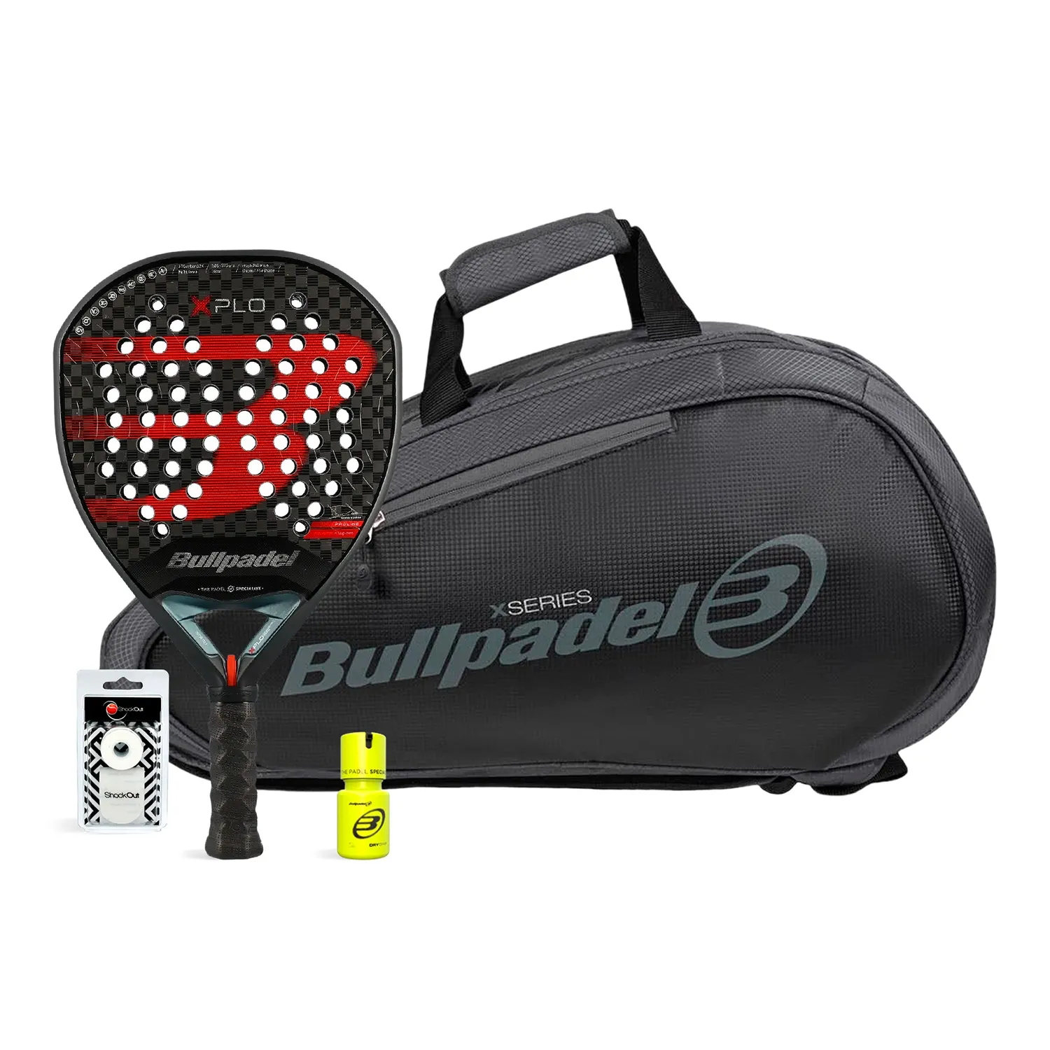 Pack Bullpadel Xplo Paletero Avant 2 Dry Grip, Black