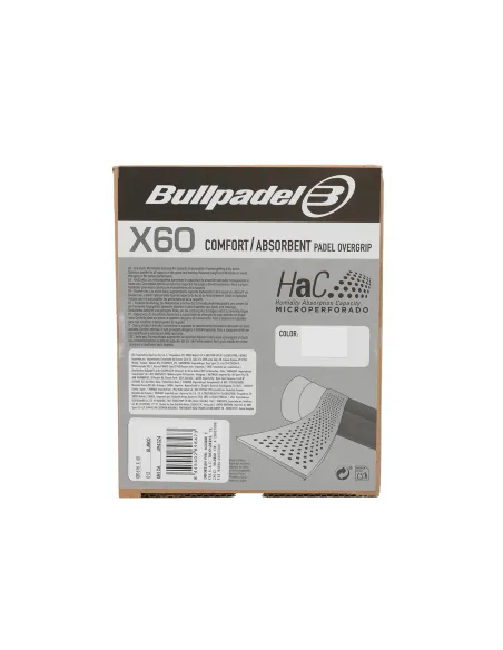 SCATOLA DA 60 PEZZI DI OVERGRIPS BULLPADEL COMFORT HAC BIANCO GB1616 |Padel offers