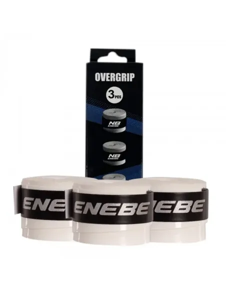 BLISTER 3 OVERGRIPS ENEBE LISOS BLANCOS A003777.002 | Ofertas de pádel