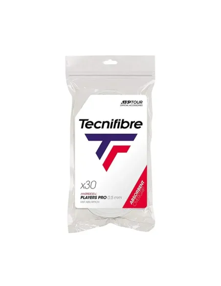 BAG OF 30 WHITE Tecnifibre PLAYER Pro OVERGRIPS | Ofertas de padel