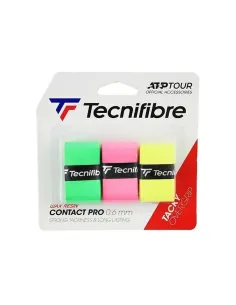 3Er-Pack Mehrfarbige Tecnifibre Contact Pro Overgrips