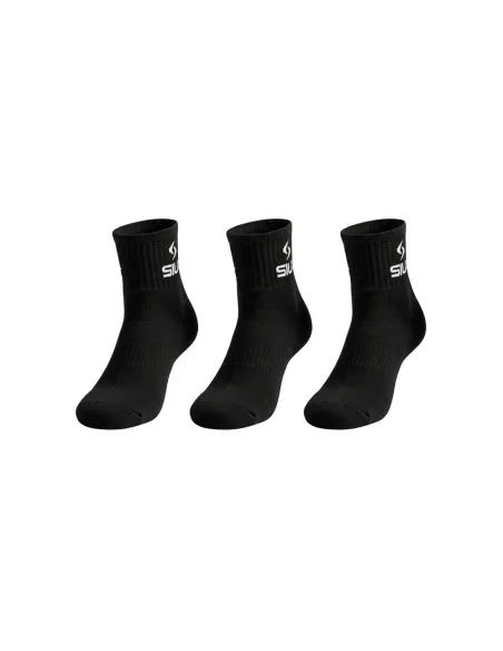 Pack 3 Socken Siux Basic 26 Mittelhoch Schwarz | Ofertas De Padel