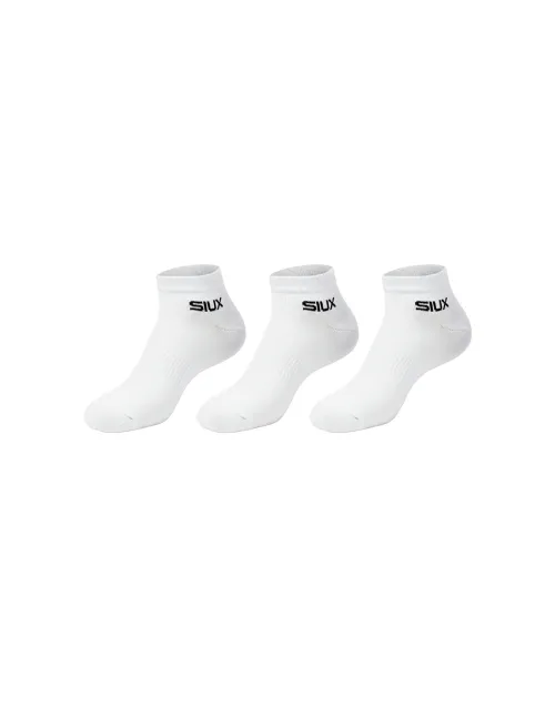 Pack 3 Calcetines Siux Basic 26 Caña Corta 200118 Blanco | Ofertas de pádel