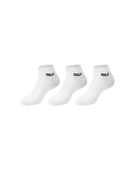 Pack 3 Calcetines Siux Basic 26 Caña Corta 200118 Blanco | Ofertas de pádel
