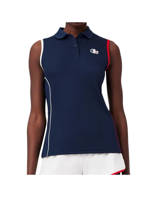 Polo Sem Mangas Lacoste French Team Collection Mulher | Ofertas de padel