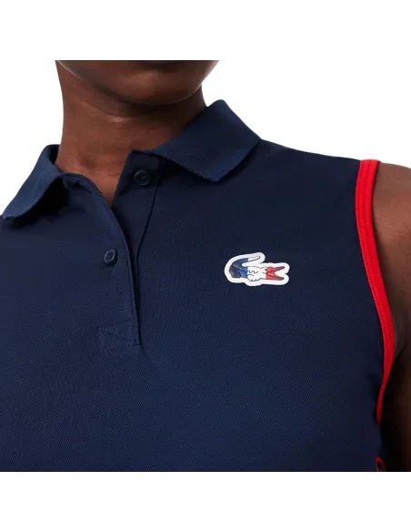 Polo Sem Mangas Lacoste French Team Collection Mulher | Ofertas de padel