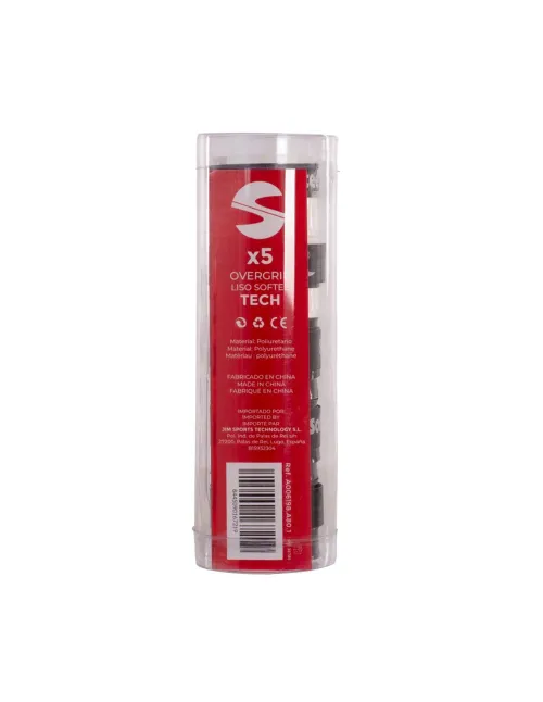 Confezione Da 5 Overgrip Lisci Softee Tech Nero |Padel offers