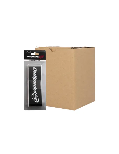 Packung mit 12 Blistern à 3 Bullpadel Fram Pro-Schutzpolstern in Schwarz | Ofertas de Padel