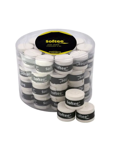 Cubo 60 Uds. Overgrips Softee Adhere Blanco | Ofertas De Padel