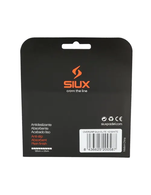 Blíster 3 Uds Overgrip Siux Elite Branco | Ofertas de padel