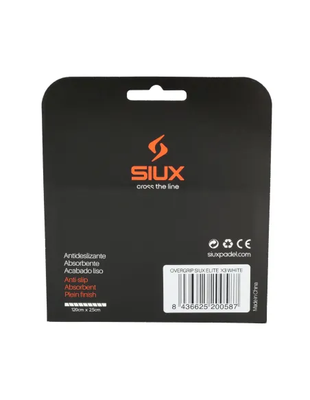 3-Pack Blister Overgrip Siux Elite White | Ofertas de padel