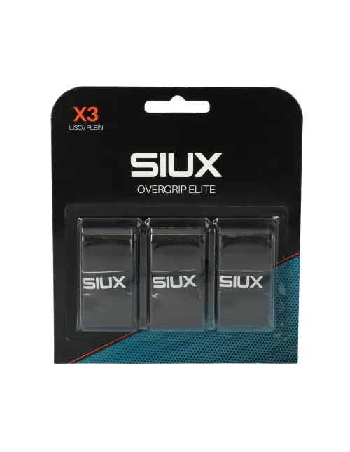 Blíster 3 Uds Overgrip Siux Elite Preto | Ofertas de padel