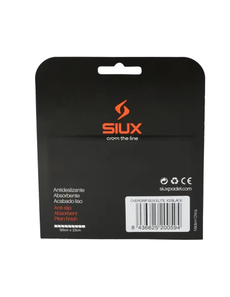 Blister 3 Uds Overgrip Siux Elite Noir | Ofertas De Padel