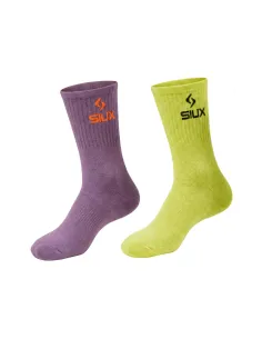 Pack 2 Socken Siux Groove Hohe Röhre Grün Violett | Ofertas De Padel