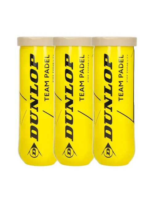 3-CAN TRIPACK OF 3 Dunlop TEAM Padel BALLS | Ofertas de padel
