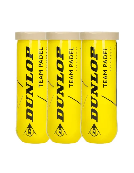 TRIPACK DE LATAS DE 3 BOLAS Dunlop TEAM Padel | Ofertas de padel