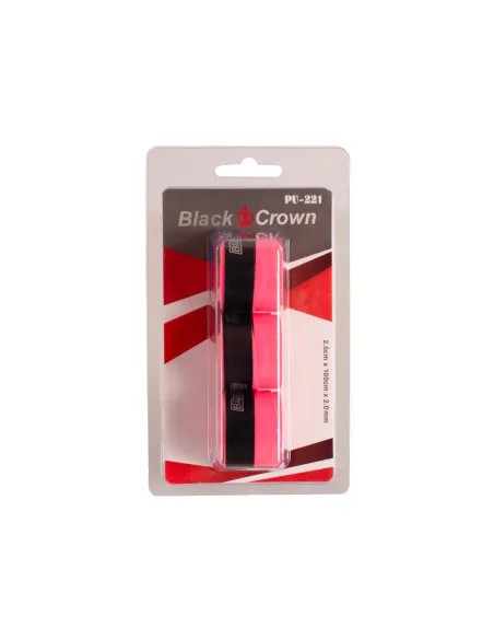 Blister 3 Units Overgrips Black Crown Perforated Pink | Ofertas de padel