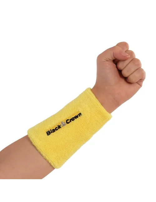 Pack 2 Pz Polsiere Black Crown Belgio Giallo |Padel offers