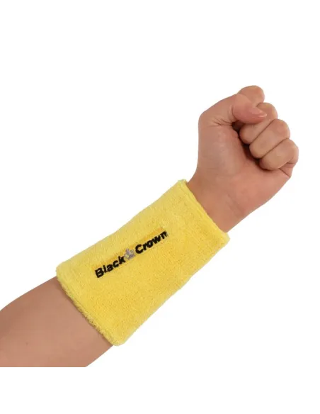 Pack 2 Pz Polsiere Black Crown Belgio Giallo |Padel offers