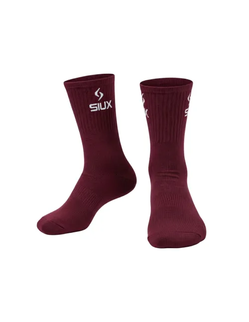 Pack 2 Chausettes Siux Groove 26 Haute Tige Bordeaux/Turquoise | Ofertas De Padel