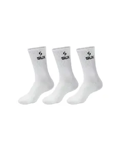 Pack 3 Meias Siux Basic 26 Cano Alto Branco | Ofertas de padel