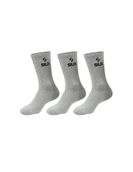 Pack 3 Socken Siux Basic 26 Hoher Schaft Grau | Ofertas De Padel