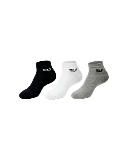 Pack 3 Meias Siux Basic 26 Cano Curto Mix | Ofertas De Padel