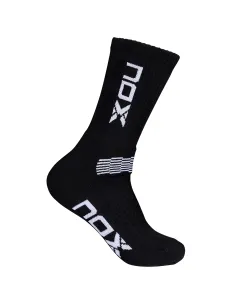 Nox Technical Half Shaft Socks Black Vertical Logo (chaussettes techniques à mi-hauteur) | Ofertas de Padel